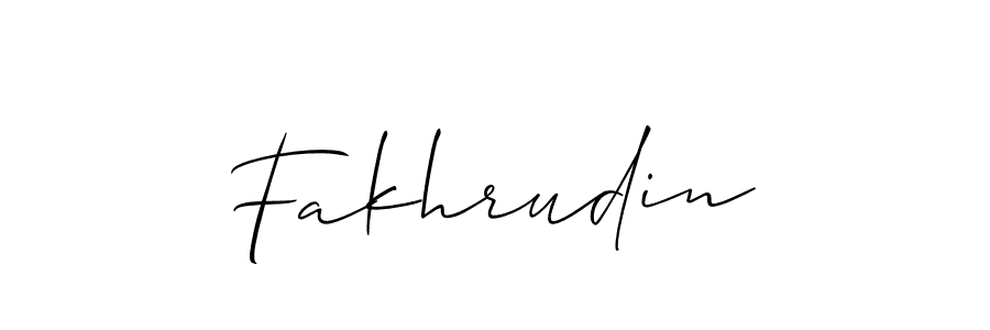 How to make Fakhrudin name signature. Use Allison_Script style for creating short signs online. This is the latest handwritten sign. Fakhrudin signature style 2 images and pictures png