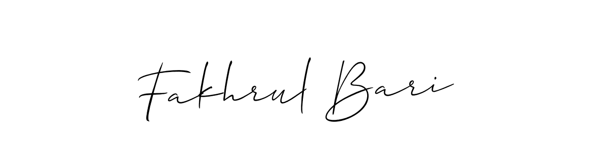 How to Draw Fakhrul Bari signature style? Allison_Script is a latest design signature styles for name Fakhrul Bari. Fakhrul Bari signature style 2 images and pictures png