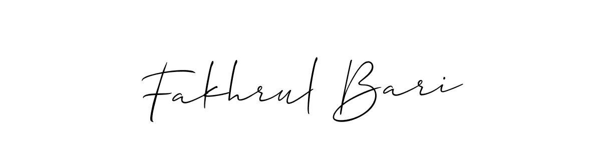 How to Draw Fakhrul Bari signature style? Allison_Script is a latest design signature styles for name Fakhrul Bari. Fakhrul Bari signature style 2 images and pictures png