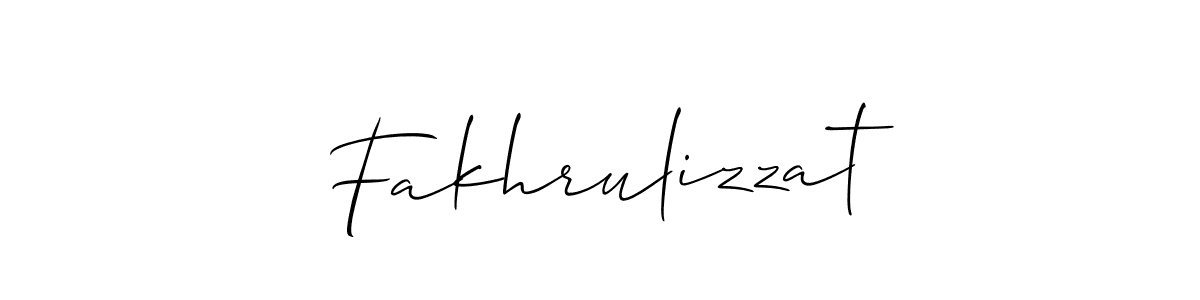 How to Draw Fakhrulizzat signature style? Allison_Script is a latest design signature styles for name Fakhrulizzat. Fakhrulizzat signature style 2 images and pictures png