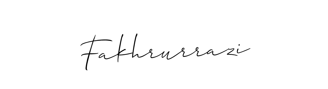 Design your own signature with our free online signature maker. With this signature software, you can create a handwritten (Allison_Script) signature for name Fakhrurrazi. Fakhrurrazi signature style 2 images and pictures png
