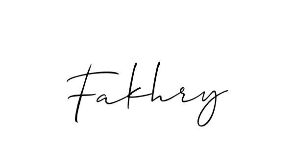 How to make Fakhry signature? Allison_Script is a professional autograph style. Create handwritten signature for Fakhry name. Fakhry signature style 2 images and pictures png