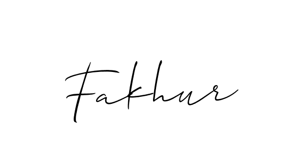 How to make Fakhur name signature. Use Allison_Script style for creating short signs online. This is the latest handwritten sign. Fakhur signature style 2 images and pictures png