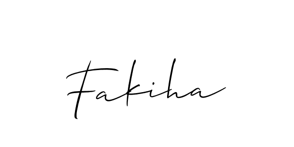 Create a beautiful signature design for name Fakiha. With this signature (Allison_Script) fonts, you can make a handwritten signature for free. Fakiha signature style 2 images and pictures png