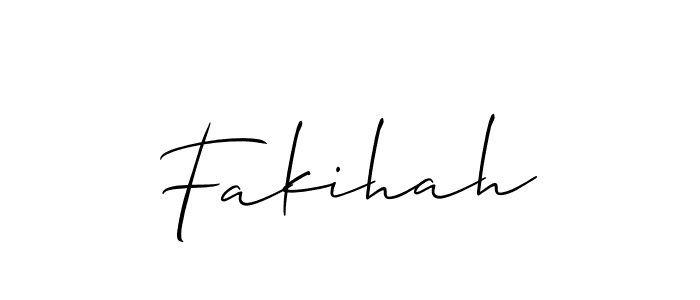 How to make Fakihah name signature. Use Allison_Script style for creating short signs online. This is the latest handwritten sign. Fakihah signature style 2 images and pictures png