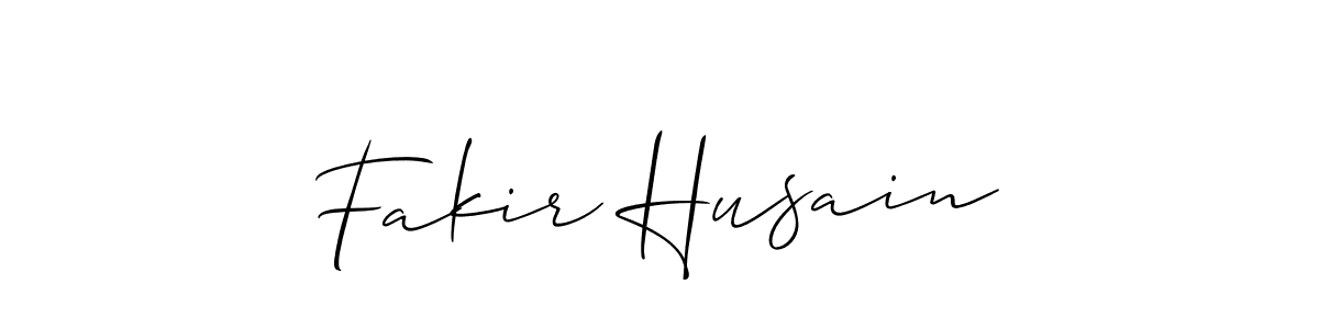 The best way (Allison_Script) to make a short signature is to pick only two or three words in your name. The name Fakir Husain include a total of six letters. For converting this name. Fakir Husain signature style 2 images and pictures png