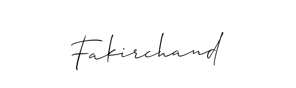 It looks lik you need a new signature style for name Fakirchand. Design unique handwritten (Allison_Script) signature with our free signature maker in just a few clicks. Fakirchand signature style 2 images and pictures png