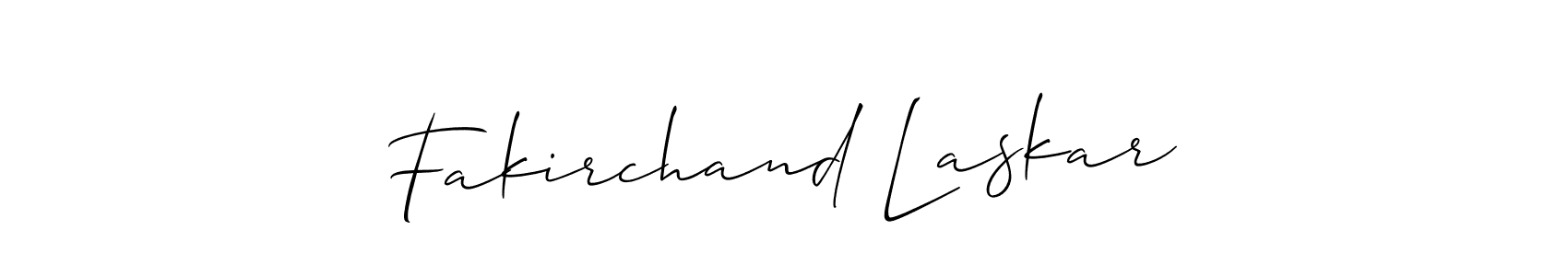 How to Draw Fakirchand Laskar signature style? Allison_Script is a latest design signature styles for name Fakirchand Laskar. Fakirchand Laskar signature style 2 images and pictures png