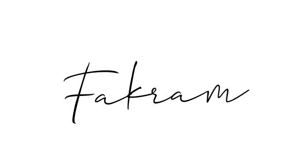 Also we have Fakram name is the best signature style. Create professional handwritten signature collection using Allison_Script autograph style. Fakram signature style 2 images and pictures png