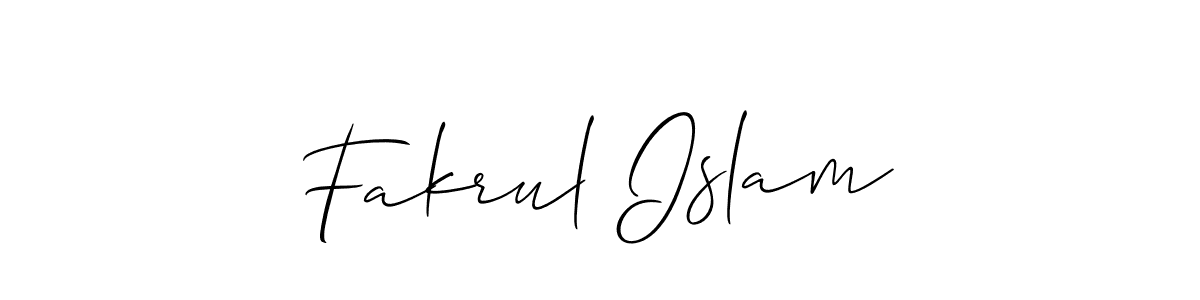 How to make Fakrul Islam signature? Allison_Script is a professional autograph style. Create handwritten signature for Fakrul Islam name. Fakrul Islam signature style 2 images and pictures png