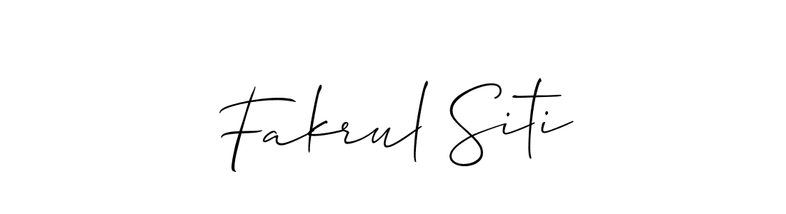 Make a short Fakrul Siti signature style. Manage your documents anywhere anytime using Allison_Script. Create and add eSignatures, submit forms, share and send files easily. Fakrul Siti signature style 2 images and pictures png