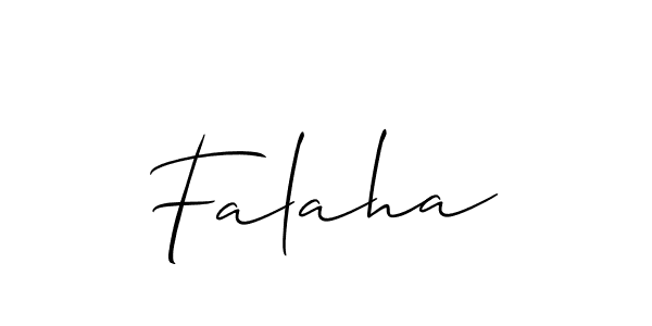 How to make Falaha signature? Allison_Script is a professional autograph style. Create handwritten signature for Falaha name. Falaha signature style 2 images and pictures png