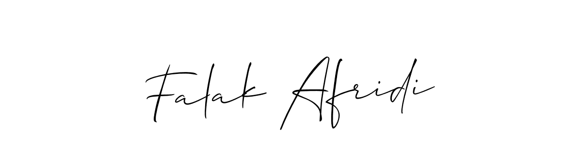 Design your own signature with our free online signature maker. With this signature software, you can create a handwritten (Allison_Script) signature for name Falak Afridi. Falak Afridi signature style 2 images and pictures png