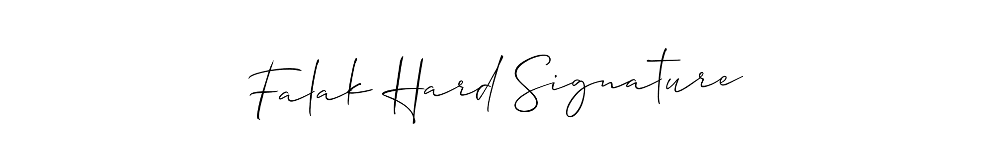 Design your own signature with our free online signature maker. With this signature software, you can create a handwritten (Allison_Script) signature for name Falak Hard Signature. Falak Hard Signature signature style 2 images and pictures png