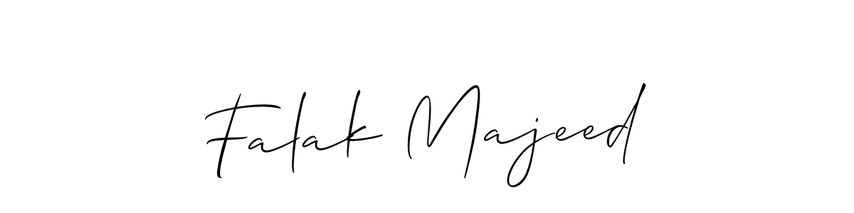 How to make Falak Majeed signature? Allison_Script is a professional autograph style. Create handwritten signature for Falak Majeed name. Falak Majeed signature style 2 images and pictures png