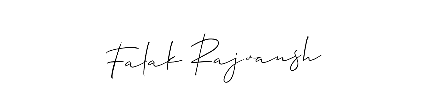 if you are searching for the best signature style for your name Falak Rajvansh. so please give up your signature search. here we have designed multiple signature styles  using Allison_Script. Falak Rajvansh signature style 2 images and pictures png