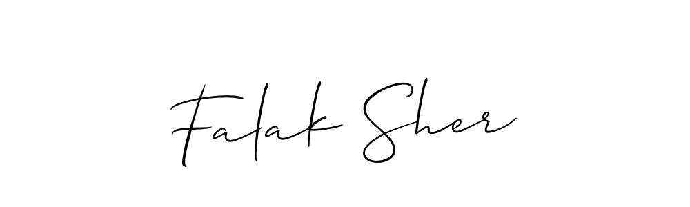 It looks lik you need a new signature style for name Falak Sher. Design unique handwritten (Allison_Script) signature with our free signature maker in just a few clicks. Falak Sher signature style 2 images and pictures png