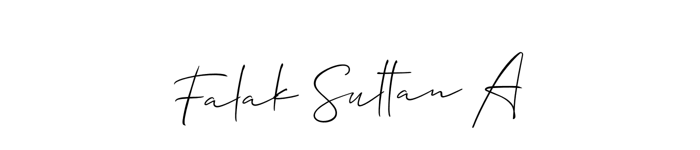 Also we have Falak Sultan A name is the best signature style. Create professional handwritten signature collection using Allison_Script autograph style. Falak Sultan A signature style 2 images and pictures png