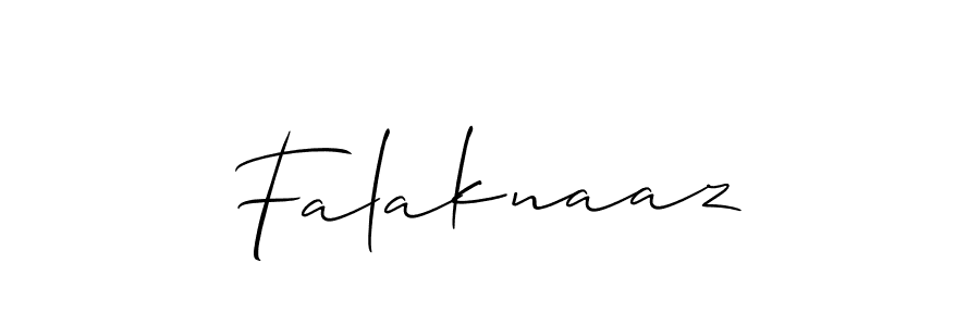 The best way (Allison_Script) to make a short signature is to pick only two or three words in your name. The name Falaknaaz include a total of six letters. For converting this name. Falaknaaz signature style 2 images and pictures png