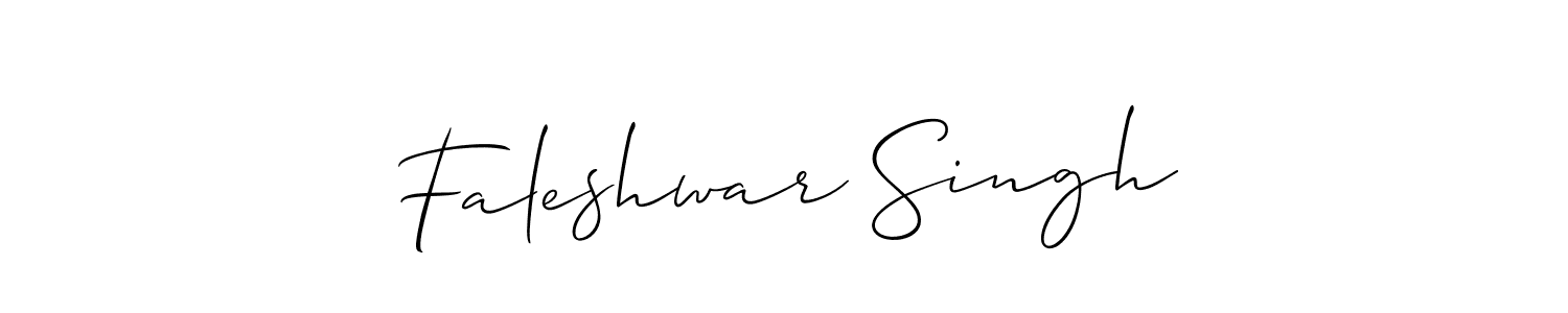 Use a signature maker to create a handwritten signature online. With this signature software, you can design (Allison_Script) your own signature for name Faleshwar Singh. Faleshwar Singh signature style 2 images and pictures png