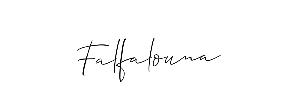 Also we have Falfalouna name is the best signature style. Create professional handwritten signature collection using Allison_Script autograph style. Falfalouna signature style 2 images and pictures png