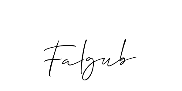 Also You can easily find your signature by using the search form. We will create Falgub name handwritten signature images for you free of cost using Allison_Script sign style. Falgub signature style 2 images and pictures png