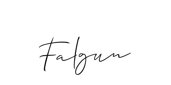 Make a beautiful signature design for name Falgun. With this signature (Allison_Script) style, you can create a handwritten signature for free. Falgun signature style 2 images and pictures png