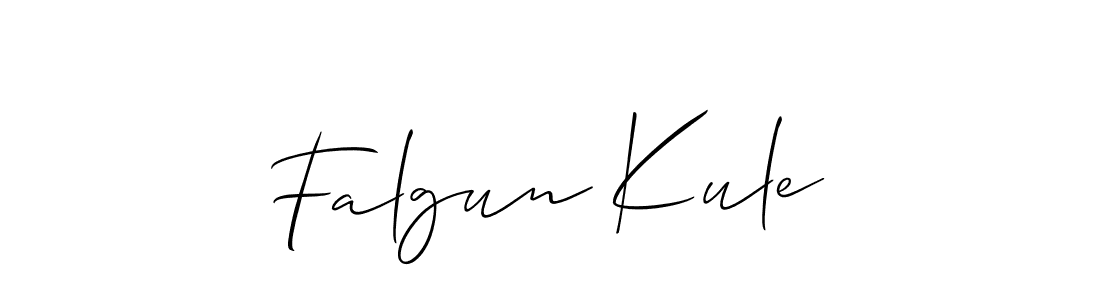 Also You can easily find your signature by using the search form. We will create Falgun Kule name handwritten signature images for you free of cost using Allison_Script sign style. Falgun Kule signature style 2 images and pictures png