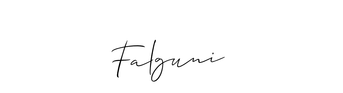 How to make Falguni ⭐ name signature. Use Allison_Script style for creating short signs online. This is the latest handwritten sign. Falguni ⭐ signature style 2 images and pictures png