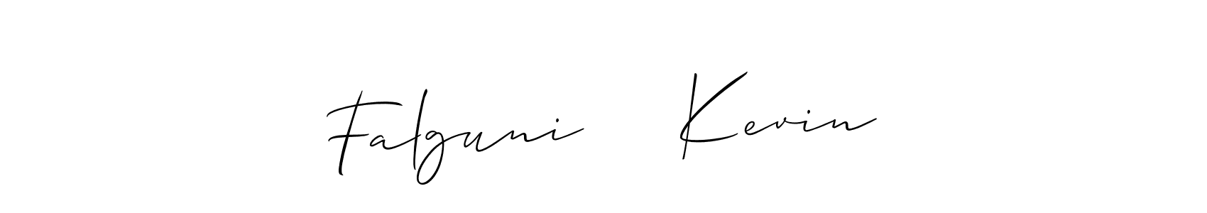 Make a short Falguni     Kevin signature style. Manage your documents anywhere anytime using Allison_Script. Create and add eSignatures, submit forms, share and send files easily. Falguni     Kevin signature style 2 images and pictures png