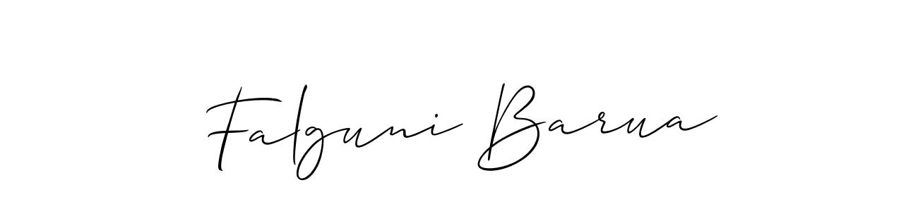 Create a beautiful signature design for name Falguni Barua. With this signature (Allison_Script) fonts, you can make a handwritten signature for free. Falguni Barua signature style 2 images and pictures png