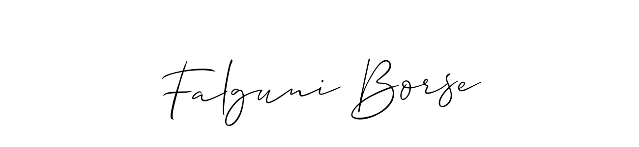Create a beautiful signature design for name Falguni Borse. With this signature (Allison_Script) fonts, you can make a handwritten signature for free. Falguni Borse signature style 2 images and pictures png