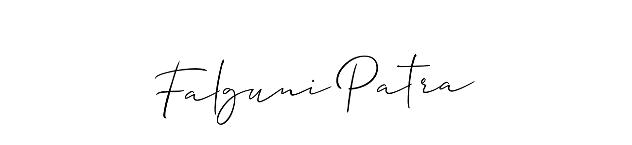 Make a beautiful signature design for name Falguni Patra. With this signature (Allison_Script) style, you can create a handwritten signature for free. Falguni Patra signature style 2 images and pictures png