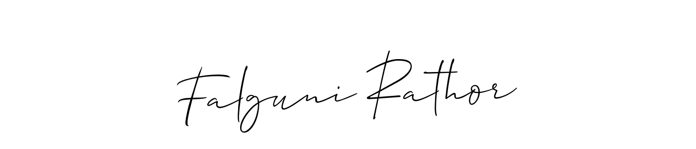 Make a short Falguni Rathor signature style. Manage your documents anywhere anytime using Allison_Script. Create and add eSignatures, submit forms, share and send files easily. Falguni Rathor signature style 2 images and pictures png