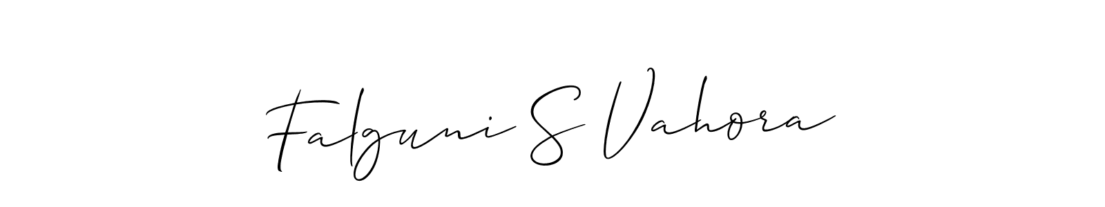 Falguni S Vahora stylish signature style. Best Handwritten Sign (Allison_Script) for my name. Handwritten Signature Collection Ideas for my name Falguni S Vahora. Falguni S Vahora signature style 2 images and pictures png