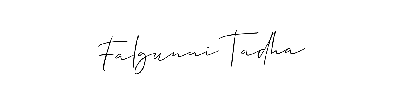 Once you've used our free online signature maker to create your best signature Allison_Script style, it's time to enjoy all of the benefits that Falgunni Tadha name signing documents. Falgunni Tadha signature style 2 images and pictures png
