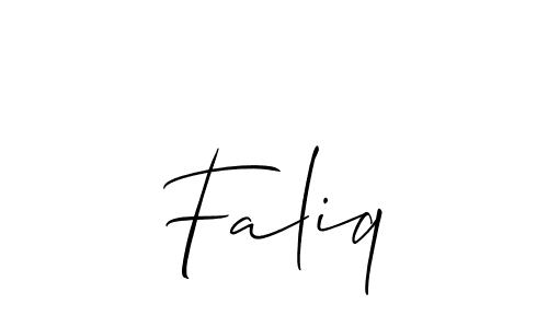 How to make Faliq signature? Allison_Script is a professional autograph style. Create handwritten signature for Faliq name. Faliq signature style 2 images and pictures png