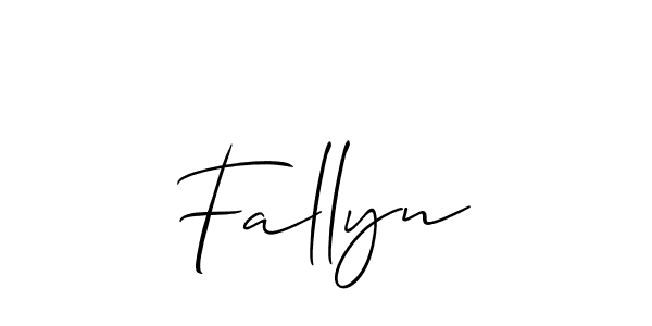 How to make Fallyn signature? Allison_Script is a professional autograph style. Create handwritten signature for Fallyn name. Fallyn signature style 2 images and pictures png