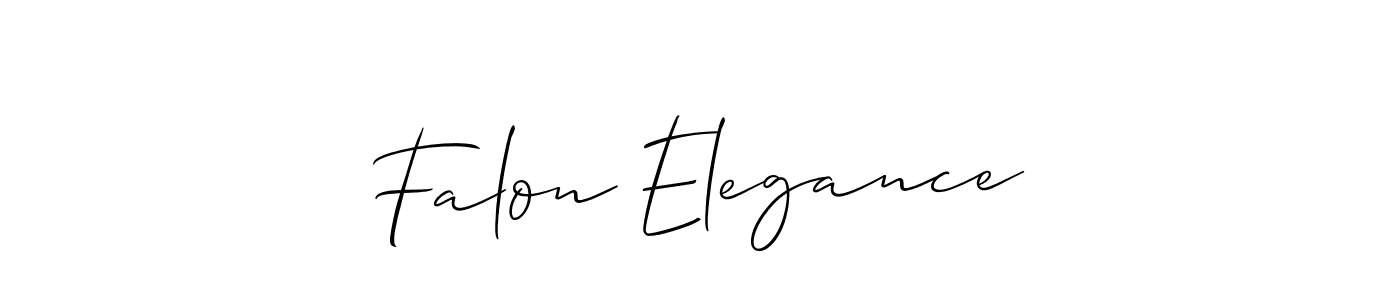 Use a signature maker to create a handwritten signature online. With this signature software, you can design (Allison_Script) your own signature for name Falon Elegance. Falon Elegance signature style 2 images and pictures png