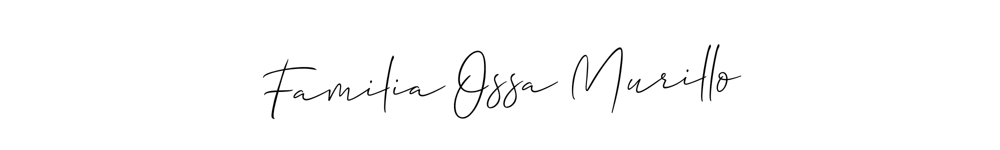 This is the best signature style for the Familia Ossa Murillo name. Also you like these signature font (Allison_Script). Mix name signature. Familia Ossa Murillo signature style 2 images and pictures png