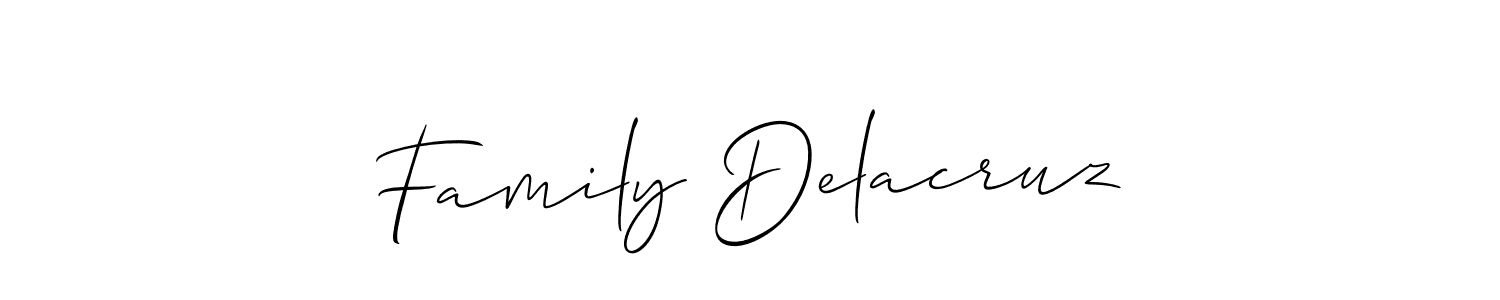 Create a beautiful signature design for name Family Delacruz. With this signature (Allison_Script) fonts, you can make a handwritten signature for free. Family Delacruz signature style 2 images and pictures png