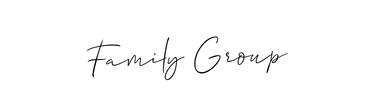 Also we have Family Group name is the best signature style. Create professional handwritten signature collection using Allison_Script autograph style. Family Group signature style 2 images and pictures png