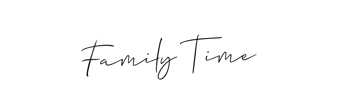 How to make Family Time signature? Allison_Script is a professional autograph style. Create handwritten signature for Family Time name. Family Time signature style 2 images and pictures png