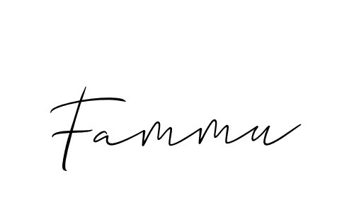 Make a short Fammu signature style. Manage your documents anywhere anytime using Allison_Script. Create and add eSignatures, submit forms, share and send files easily. Fammu signature style 2 images and pictures png