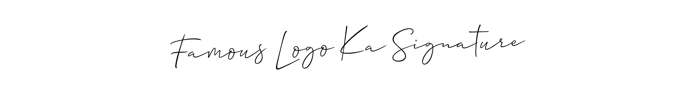Also we have Famous Logo Ka Signature name is the best signature style. Create professional handwritten signature collection using Allison_Script autograph style. Famous Logo Ka Signature signature style 2 images and pictures png