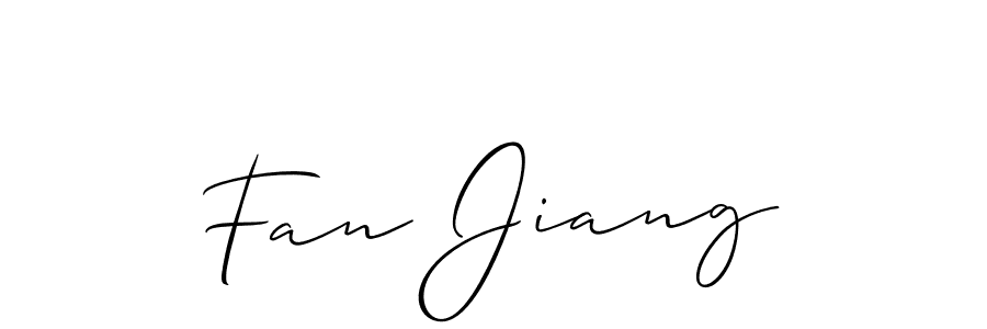 Best and Professional Signature Style for Fan Jiang. Allison_Script Best Signature Style Collection. Fan Jiang signature style 2 images and pictures png