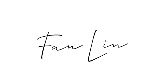 Allison_Script is a professional signature style that is perfect for those who want to add a touch of class to their signature. It is also a great choice for those who want to make their signature more unique. Get Fan Lin name to fancy signature for free. Fan Lin signature style 2 images and pictures png
