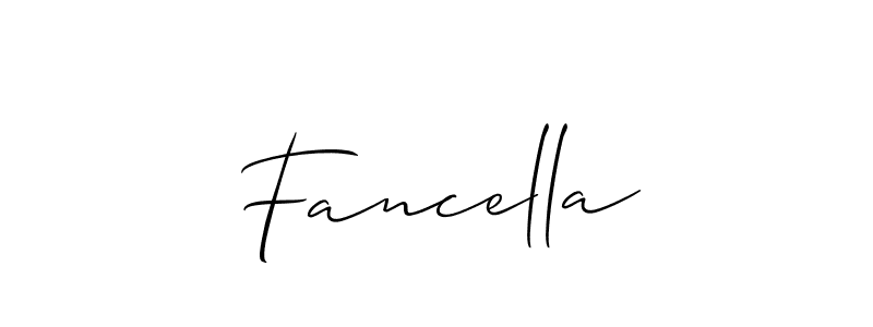 Similarly Allison_Script is the best handwritten signature design. Signature creator online .You can use it as an online autograph creator for name Fancella. Fancella signature style 2 images and pictures png