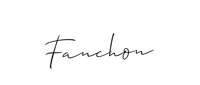 Best and Professional Signature Style for Fanchon. Allison_Script Best Signature Style Collection. Fanchon signature style 2 images and pictures png