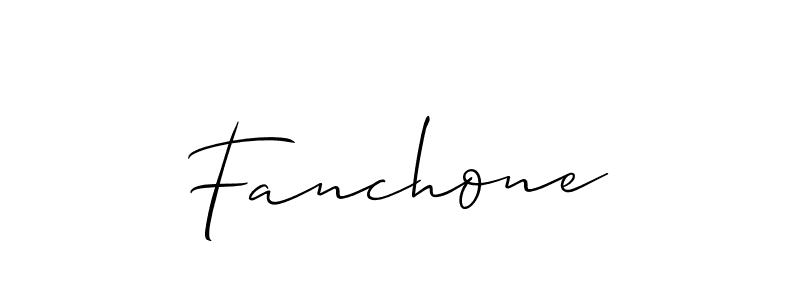 Fanchone stylish signature style. Best Handwritten Sign (Allison_Script) for my name. Handwritten Signature Collection Ideas for my name Fanchone. Fanchone signature style 2 images and pictures png